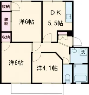 コーポリベール【2階】の間取り