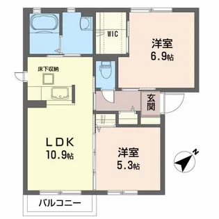 シャルマンリーフI【1階】の間取り