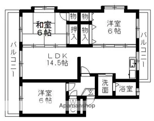 ガーデンハイツ A棟【2階】の間取り