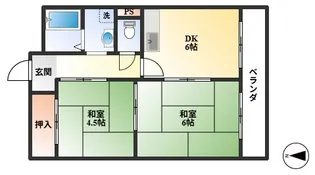 コーポ桜の町【2階】の間取り