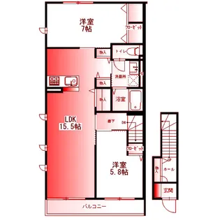 コクーンパレス横濱瀬谷【2階】の間取り