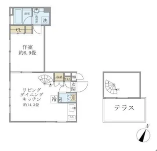 アプリーレ赤坂【5階】の間取り