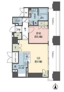 ルネ新宿御苑タワー【15階】の間取り
