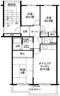 ヒルズ千草台【3階】の間取り