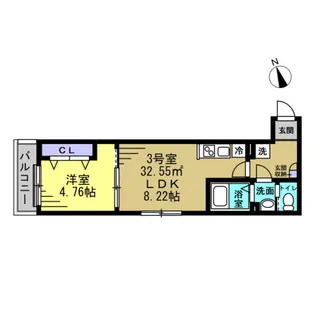 YSA薬園台【3階】の間取り