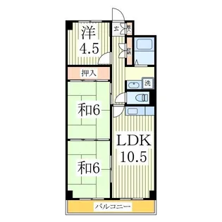 第3千代田マンション【3階】の間取り