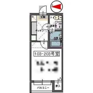 リシュール八乙女【2階】の間取り