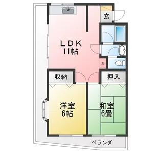 トパーズハイツ【2階】の間取り