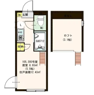 Vie駒込 隠れ家【1階】の間取り