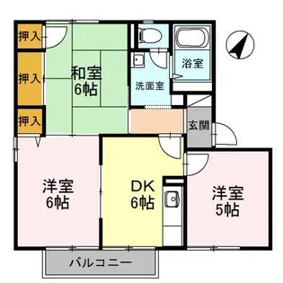 フレグランス上ノ山【1階】の間取り