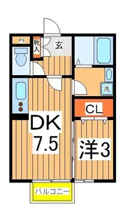 シェル・ドゥ【2階】の間取り
