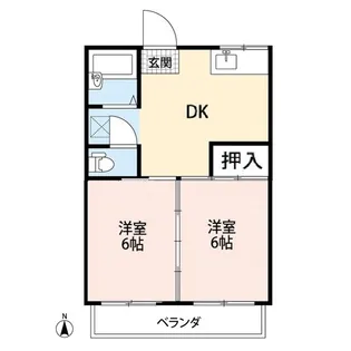 フジハイム【1階】の間取り