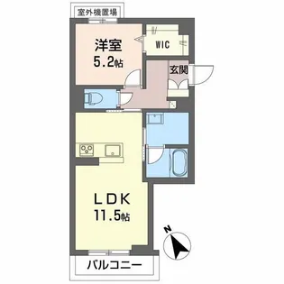アンビエラ中川【1階】の間取り