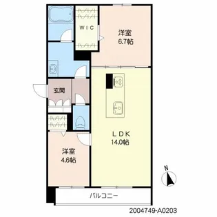 シャーメゾン藤崎宮【2階】の間取り