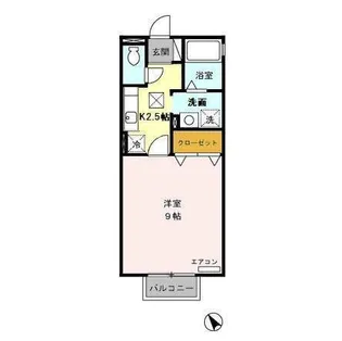 サウスウィンド A【1階】の間取り