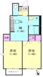ヴィラ山王【1階】の間取り
