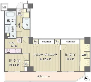 IBIS市ヶ谷【4階】の間取り