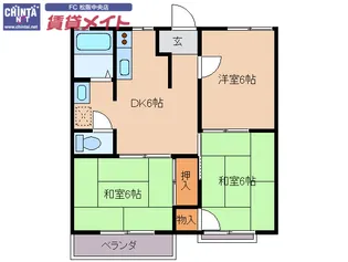 ヴィラシャロームII【2階】の間取り