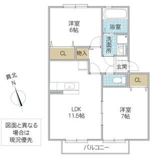 Freyja B棟【1階】の間取り