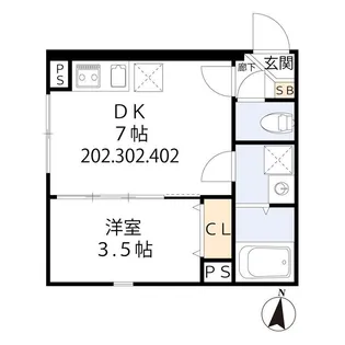 グラシア・ベイ大森【3階】の間取り