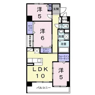 コンフォート フィールド【5階】の間取り