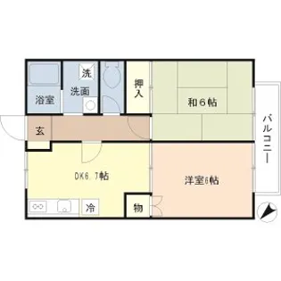 レインボーイースト【1階】の間取り