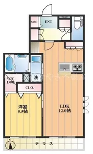 メゾンGクレフ【1階】の間取り