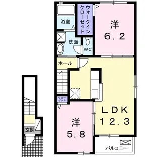 プリムラII【2階】の間取り