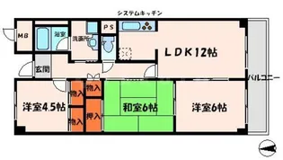 平安ハイツ【4階】の間取り