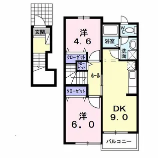 ランコントル.エスト【2階】の間取り