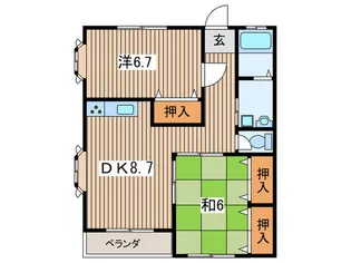 Kハイム壱番館【2階】の間取り