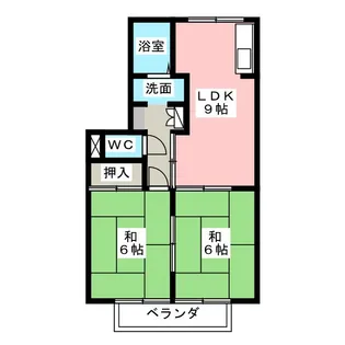 プレセジュールB棟【2階】の間取り