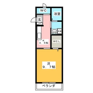 レジデンス平成通B【1階】の間取り