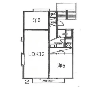 セジュール庚午【2階】の間取り