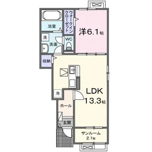 カ・ハペール II【1階】の間取り