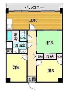 ヒルサイドコートII棟【4階】の間取り