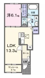 高知県香美市土佐山田町栄町【アパート】の間取り