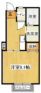 フォレスト南関 B【1階】の間取り