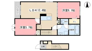 メゾンブリアン【2階】の間取り