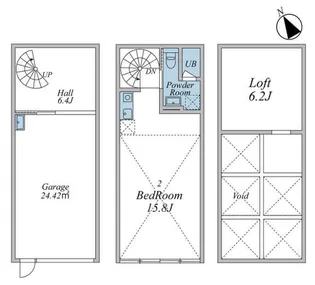 LAND BASE ICHIKAWA B棟の間取り