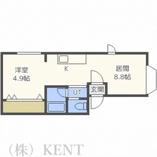 レッツリブ西野【2階】の間取り