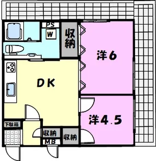 ライオンズガーデン富士見台【5階】の間取り