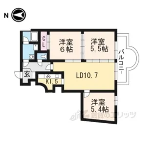 エグゼ東山【3階】の間取り