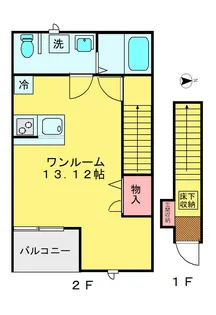 ルミエール秋津【2階】の間取り