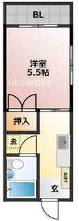 ハイツキク【3階】の間取り
