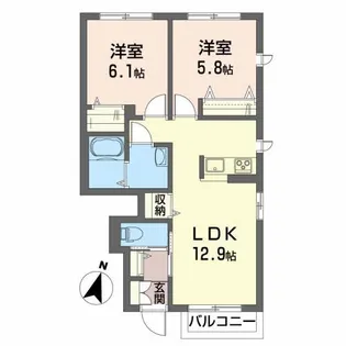 エクセレント III【1階】の間取り