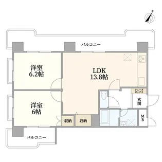 明石町アビタシオン【7階】の間取り