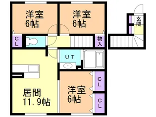コスミオン【2階】の間取り