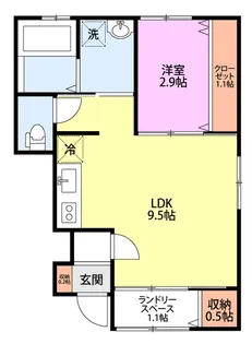 マンダリーノ【1階】の間取り