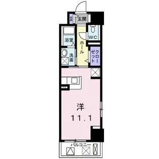 ユリウス 湊町【4階】の間取り